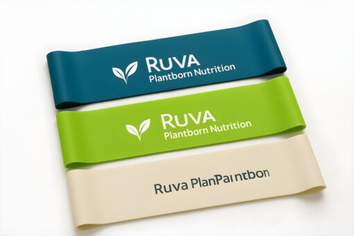Latex-Free Flat Resistance Band 3 Pack – Natural Rubber-Free Exercise Bands for Rehab, Yoga & Strength Training | Ruva Plantborn Nutrition